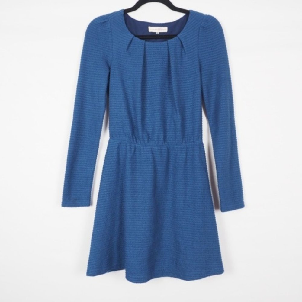 Altar'd State Long Sleeve Open Back Dress Blue S